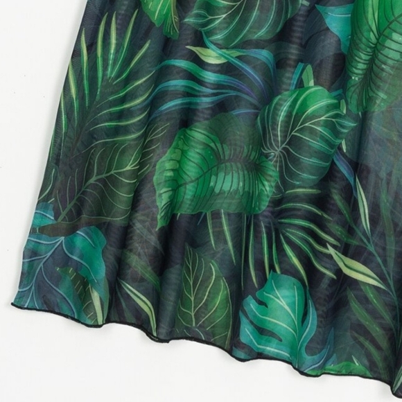 Tropical Print Mesh Cover Up Womens Womens Small or Medium - Picture 7 of 11